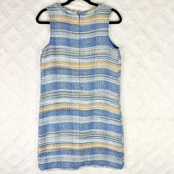 Anthropologie Akemi + Kin Tweed Fringe Dress Size 2 Shift Sleeveless Pockets - Picture 5 of 9